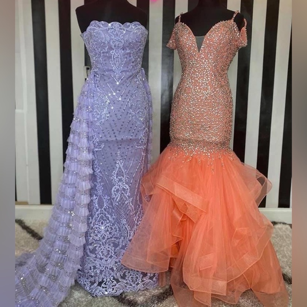 Tarik Ediz Lilac Evening Gown - Picture 2 of 2